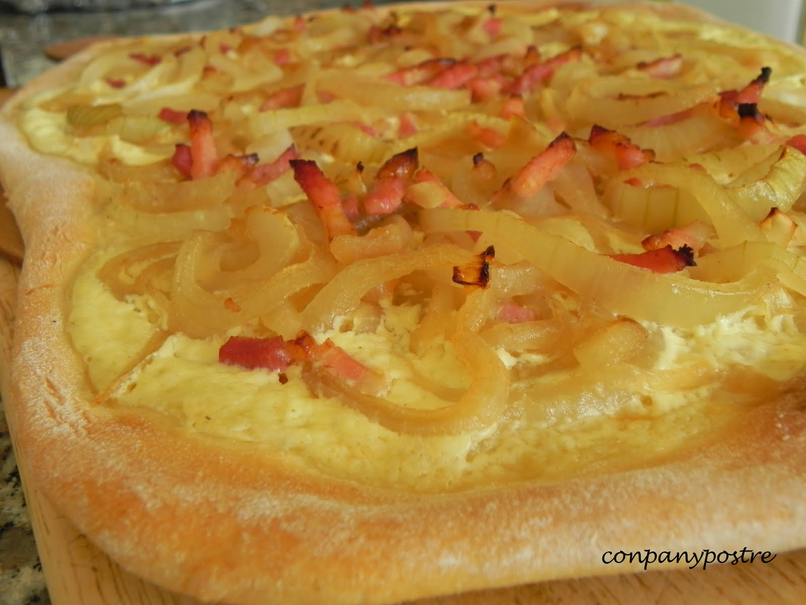 Con pan y postre: Flammenkuchen