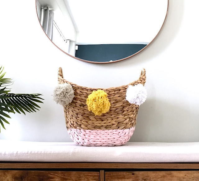 Spray Painted Paint Dipped Basket Harlow & Thistle