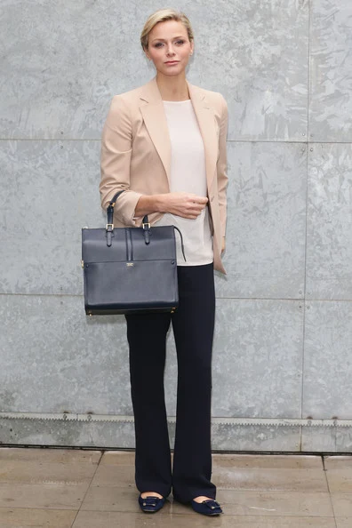 Princess Charlene attends Giorgio Armani - Front Row - MFW F/W 2013