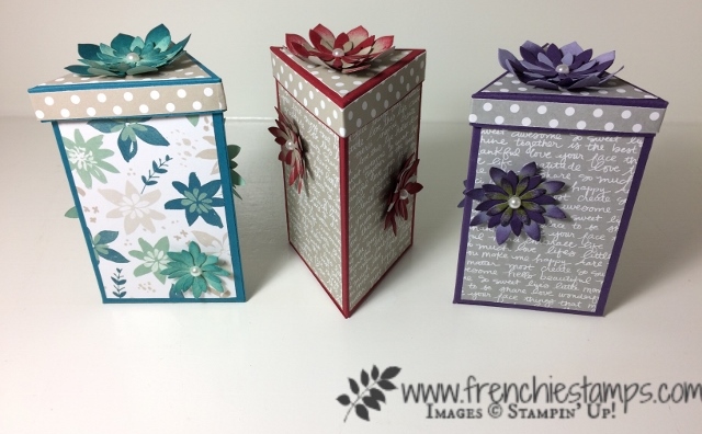 Triangle Box, DIY, Stampin'Up!, frenchie stamps live