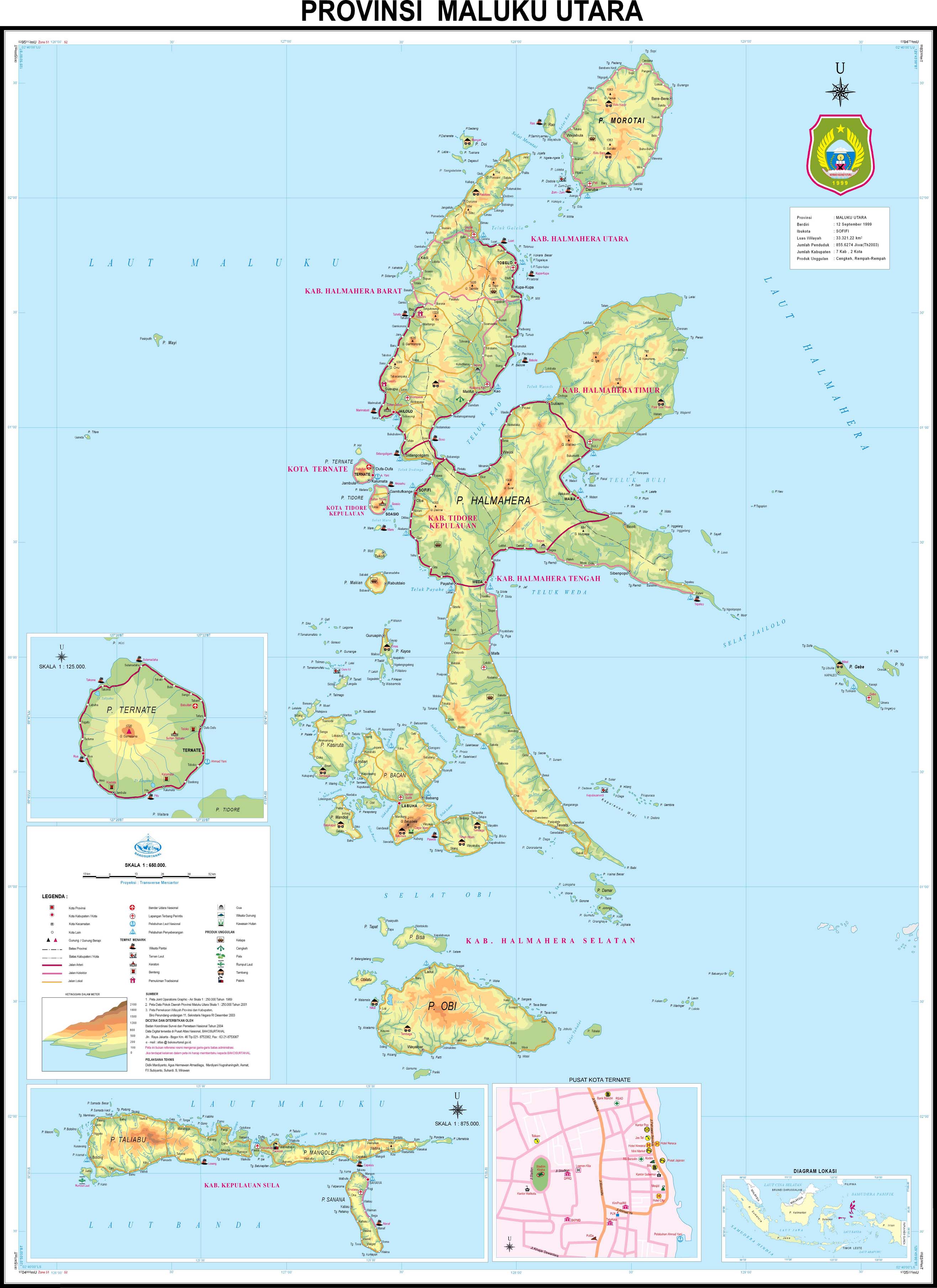 Peta Kota: Peta Provinsi Maluku Utara
