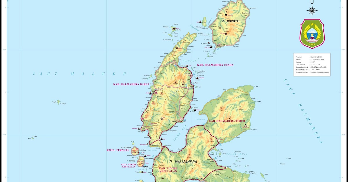  Peta Kota Peta Provinsi Maluku Utara 