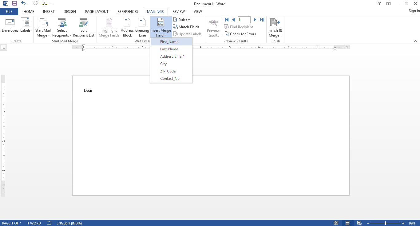 Vikash Tech Solutions Birthday/Marriage Invitation using Mail Merge Feature of Microsoft Word.