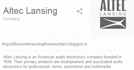 altec lansing company