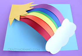 3D Paper Rainbow Craft by Crafty Morning