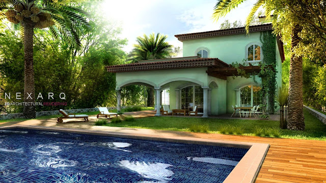 Render Exterior Vivienda unifamiliar