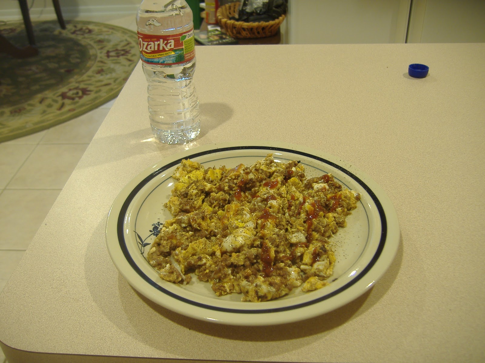 Low Carb Eating No Carb Dinner Eggs and taco meat