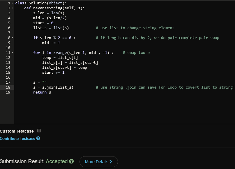 [LeetCode] 344. Reverse String