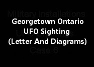 Georgetown Ontario UFO Sighting (Letter And Diagrams)