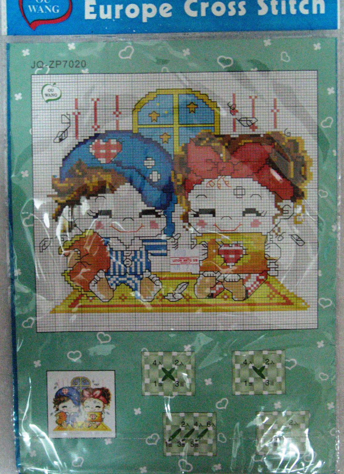 Decraft Shoppe Europe Cross Stitch Kits Little Boy & girl (1) & (2)