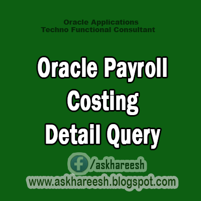 Oracle Payroll Costing Detail Query