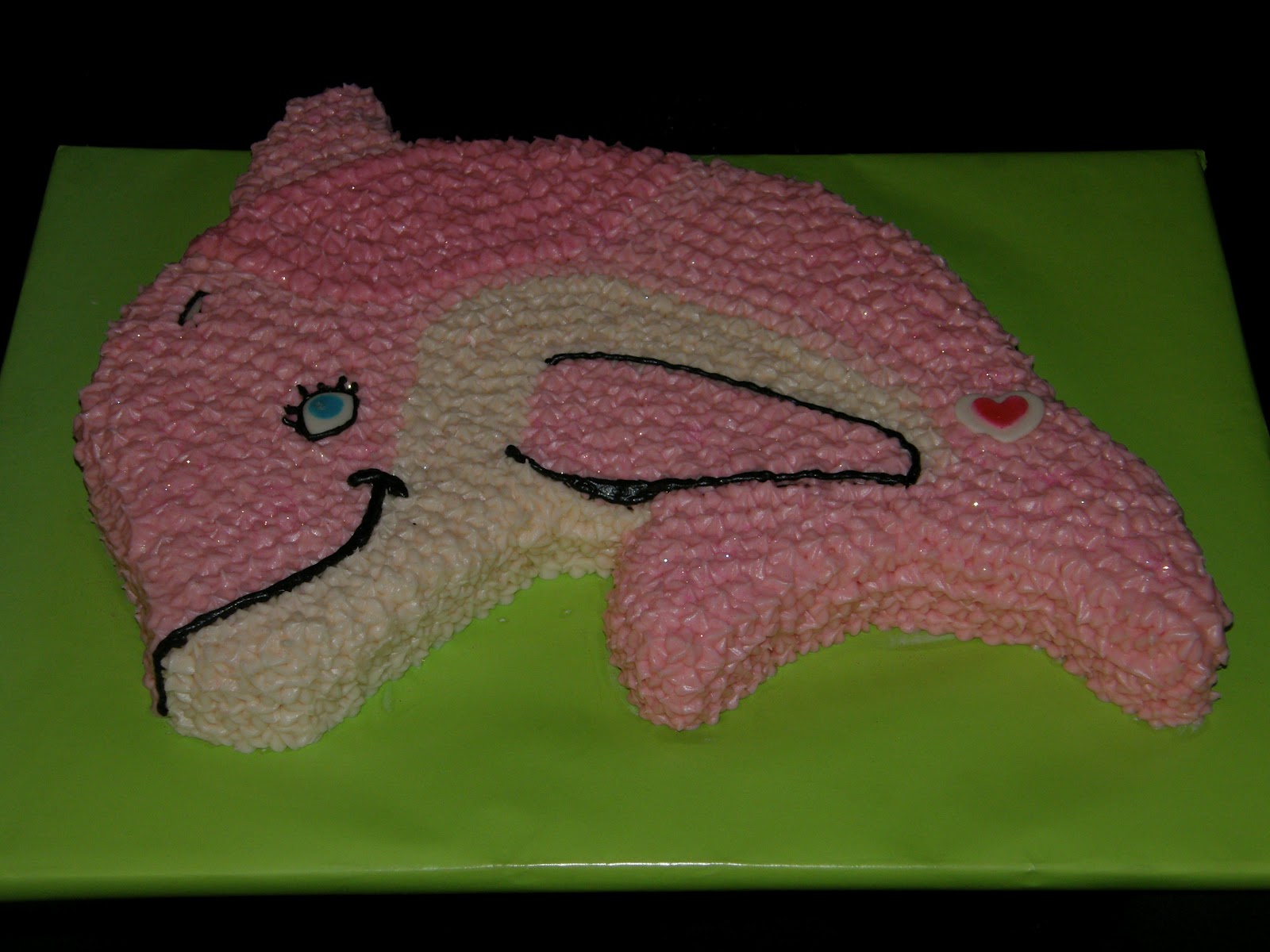 Mrs. Lydia's Kitchen: Pink Dolphin Birthday Cake