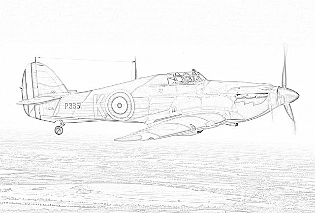 coloring page World War II fighter coloring.filminspector.com