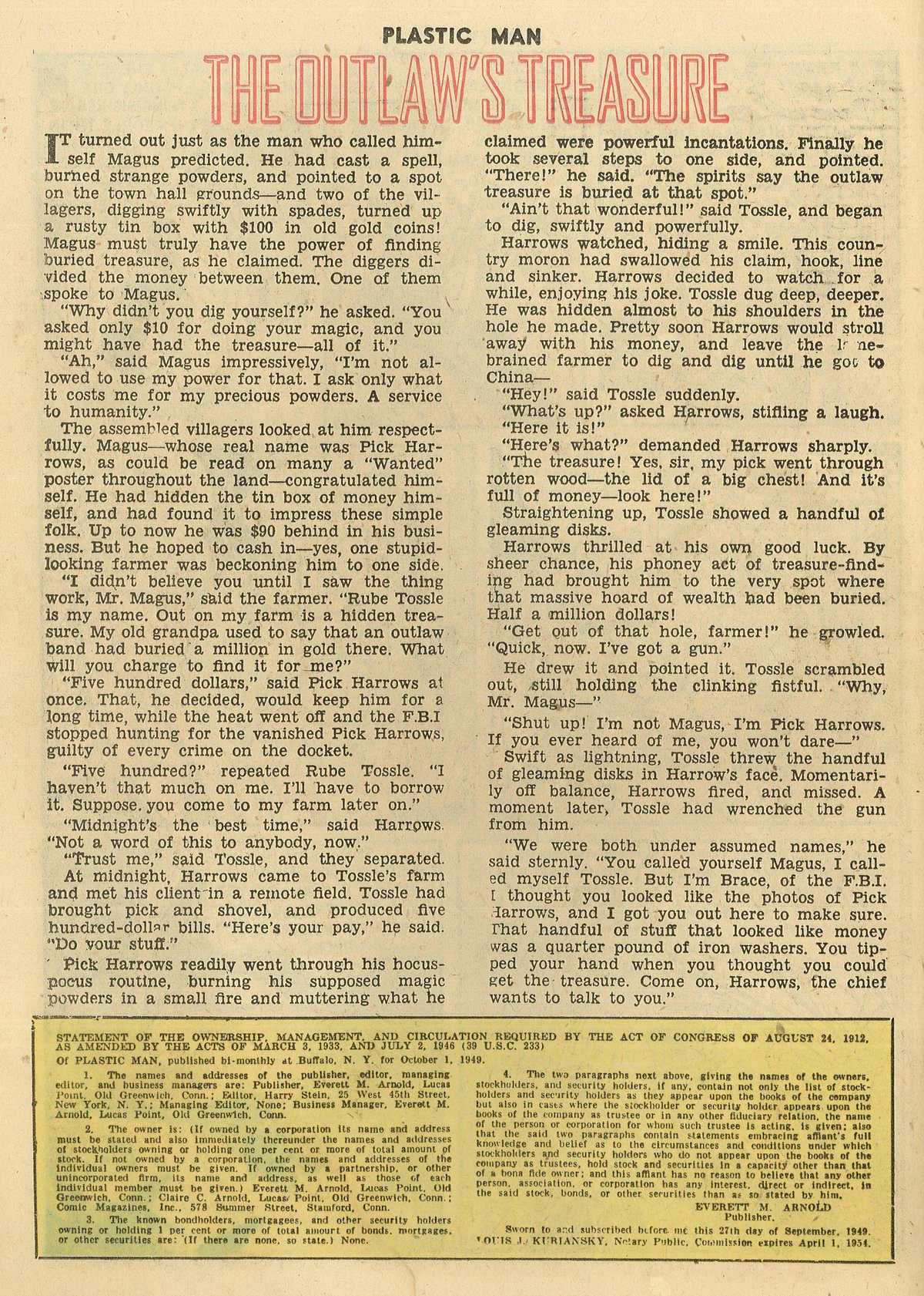 Read online Plastic Man (1943) comic -  Issue #22 - 22