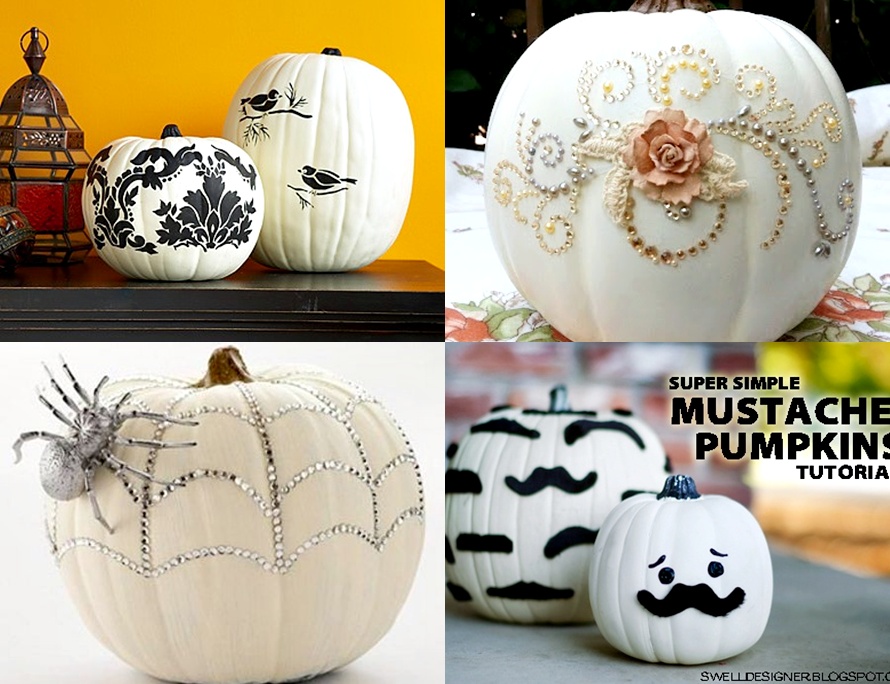 Pumpkins Carving And Decorating Ideas My Styles White Precious Pumkins Ideas