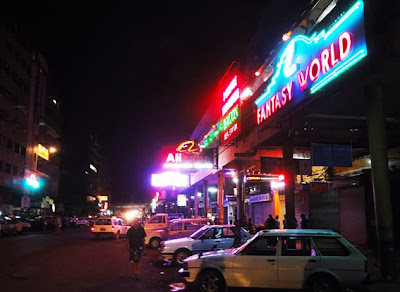 active nightlife at Theingizay in Chinatown