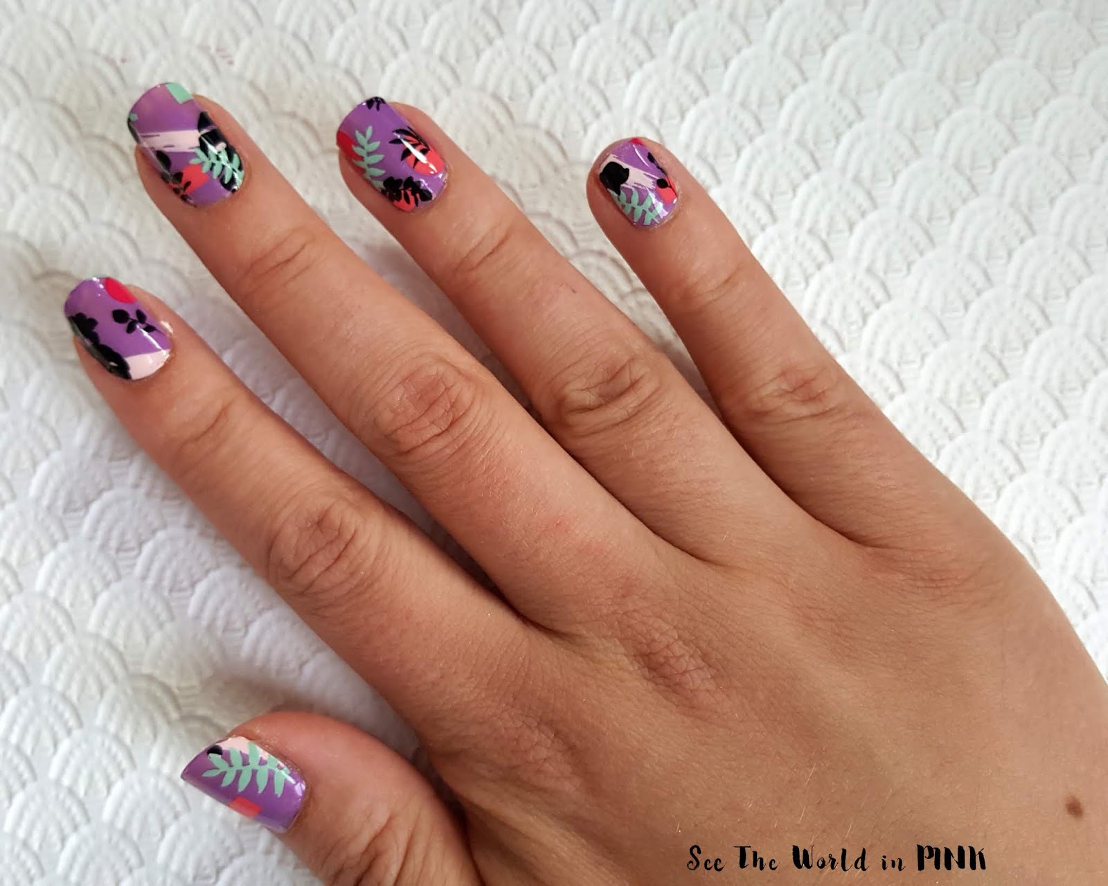 Manicure Monday - Purple Tropicana Nails! 