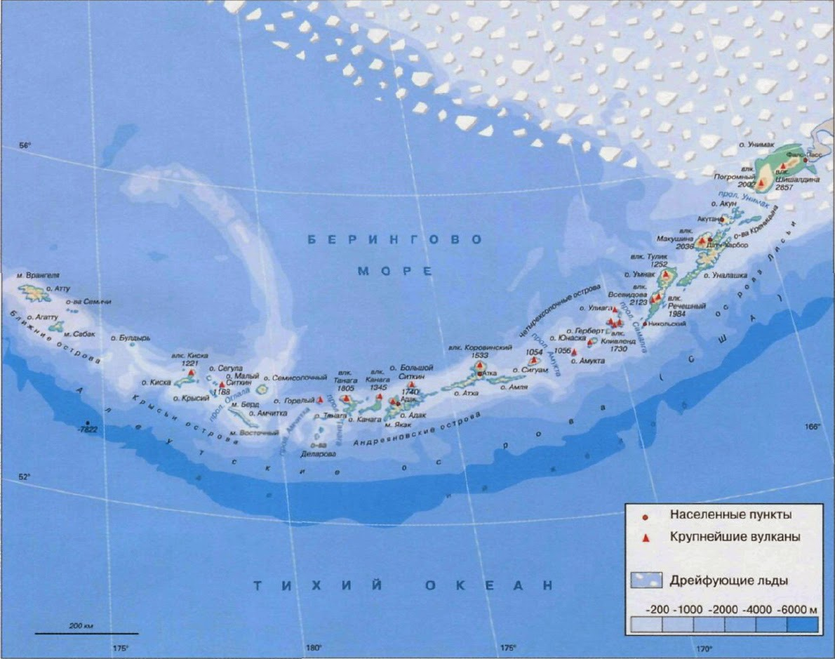 Архипелаг алеутские острова. Алеутские острова на карте. Алеутские острова на контурной карте.