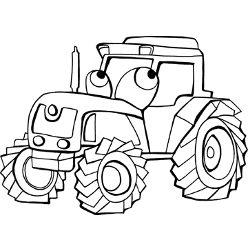 gratis malvorlagen traktor