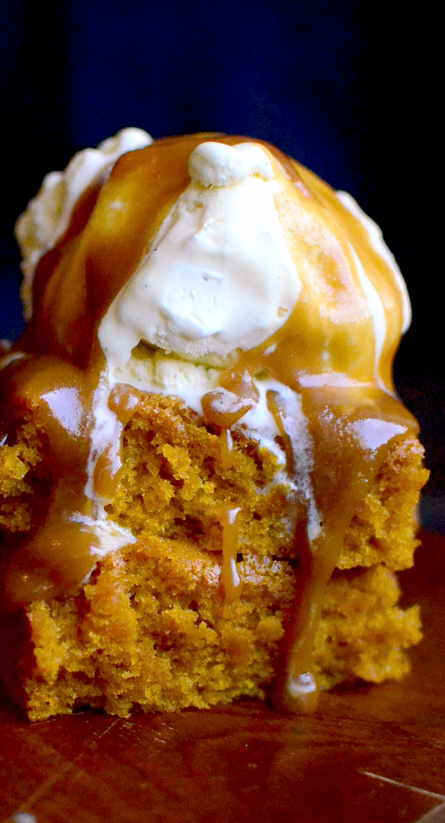 Yammie's Noshery Pumpkin Cake With Sticky Toffee Sauce