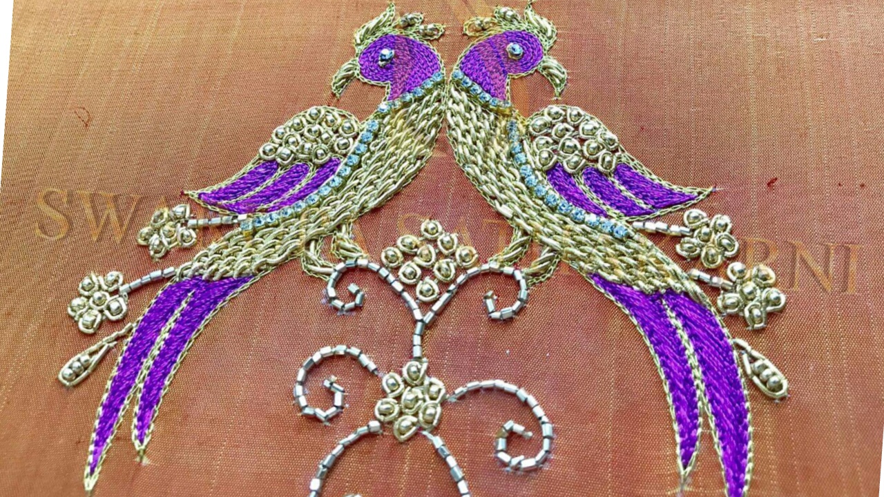 Zardosi Work Peacock Design For Blouse Hand Embroidery Blouse Machine Embroidery,Executive Office Table Design Images