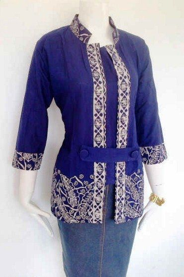  ff 35 model seragam batik guru modis dan polos modern 