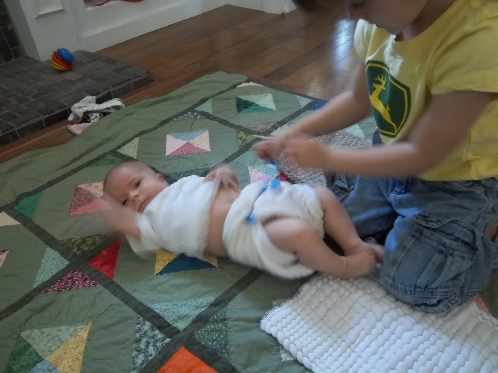 Our Mindful Life Tutorial How to Change a Prefold Cloth Diaper So
