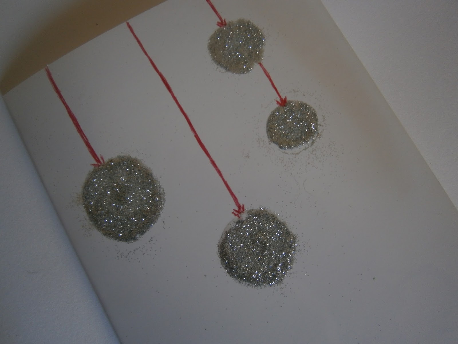 Olga's dreamland How to make a glitter Christmas card Christmas diy