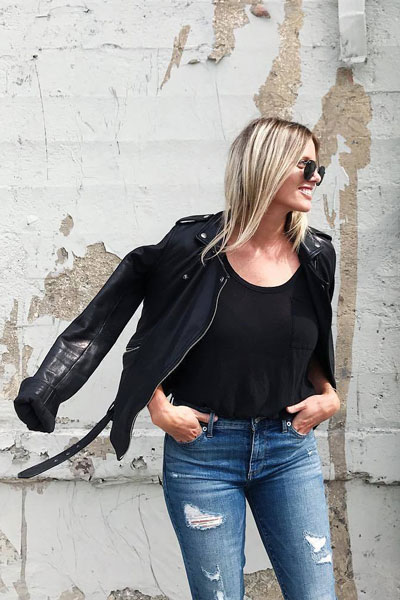 Jacket + Skinny Jeans | 21+ Pretty Fall Outfits Inspired by Fashion Influencers