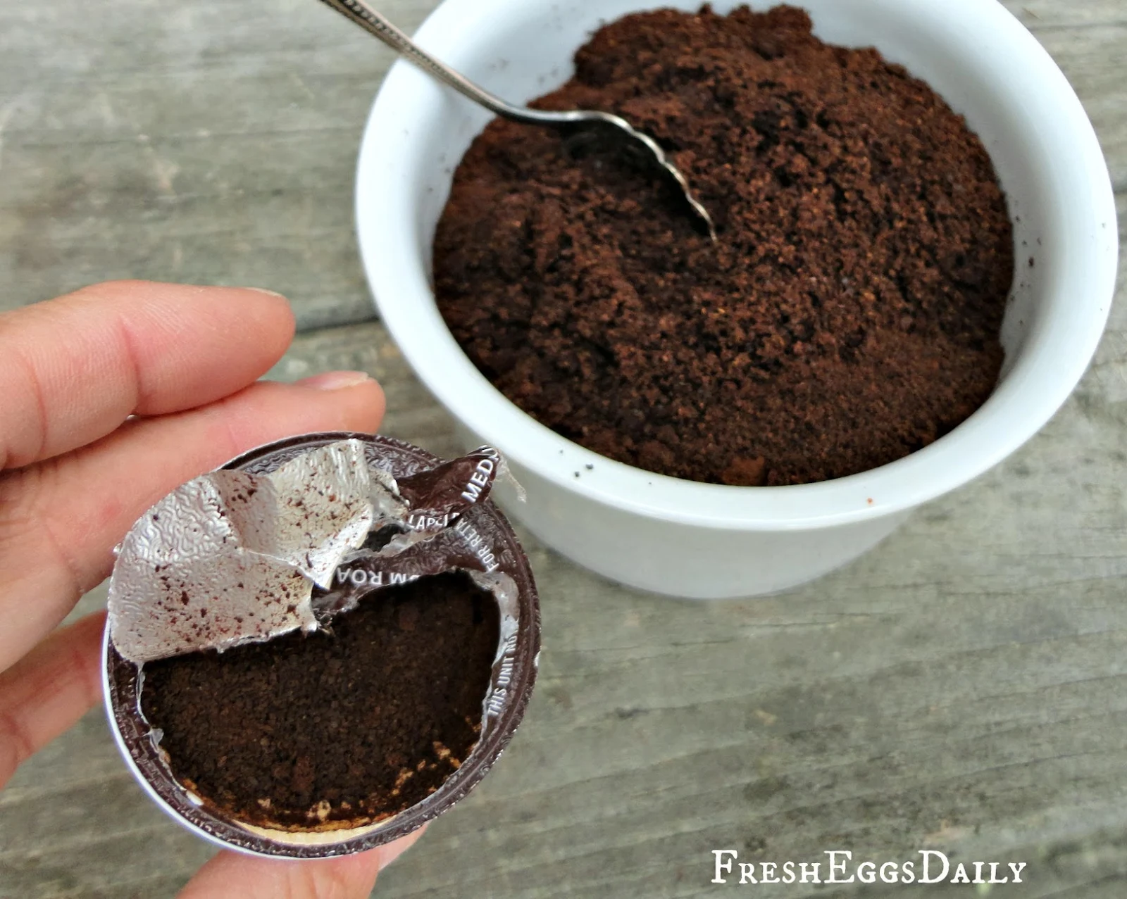 recycling k-cups for the garden