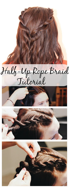 Half-Up Rope Braid Tutorial | kelsey diane