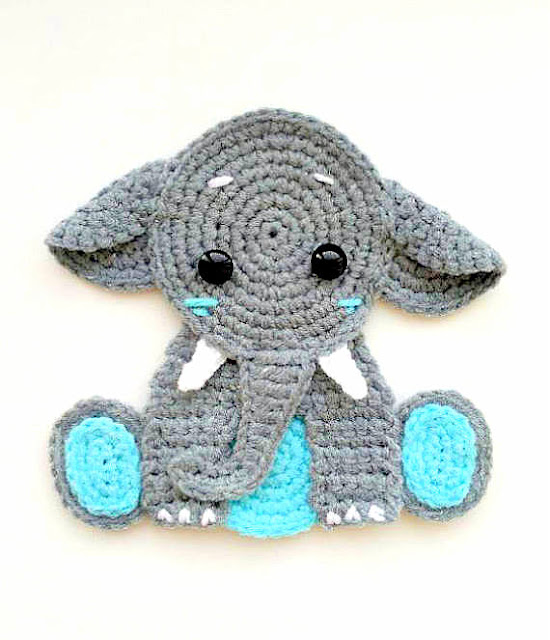 elephant applique crochet pattern