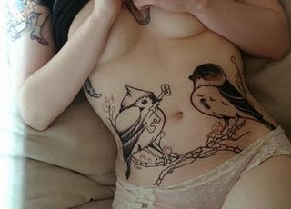 Sexy Big Breast Girl Tattoo Design