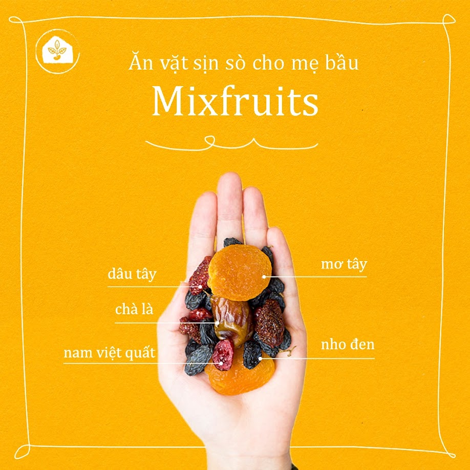 Bà Bầu 3 tháng nên ăn Mixfruits dinh dưỡng tự nhiên