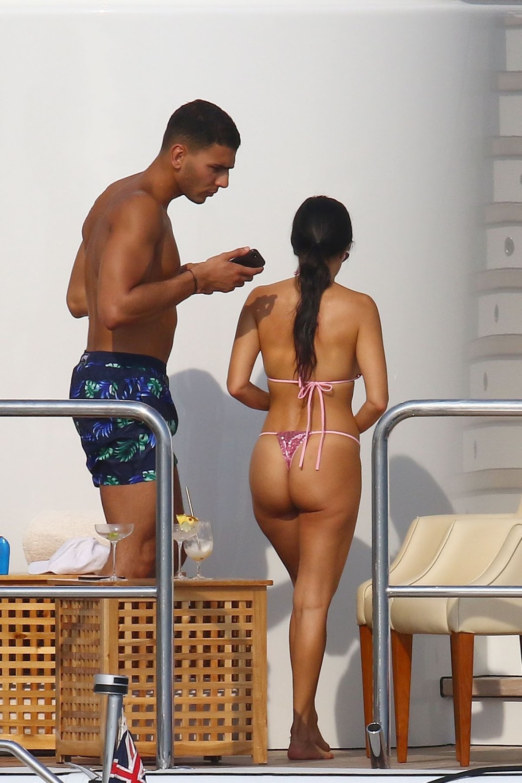 Kourtney Kardashian and Kendall Jenner On The Yacht Holidays.