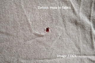 Hole in fabric