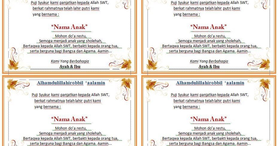[Tutorial Lengkap] Contoh Tulisan Aqiqah Di Kotak Nasi