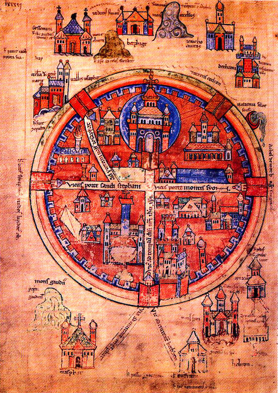 Antica mappa di Gerusalemme