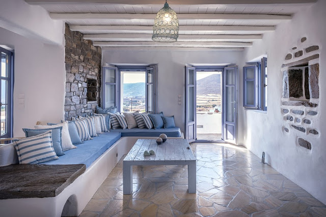 House in vineyard on Paros island