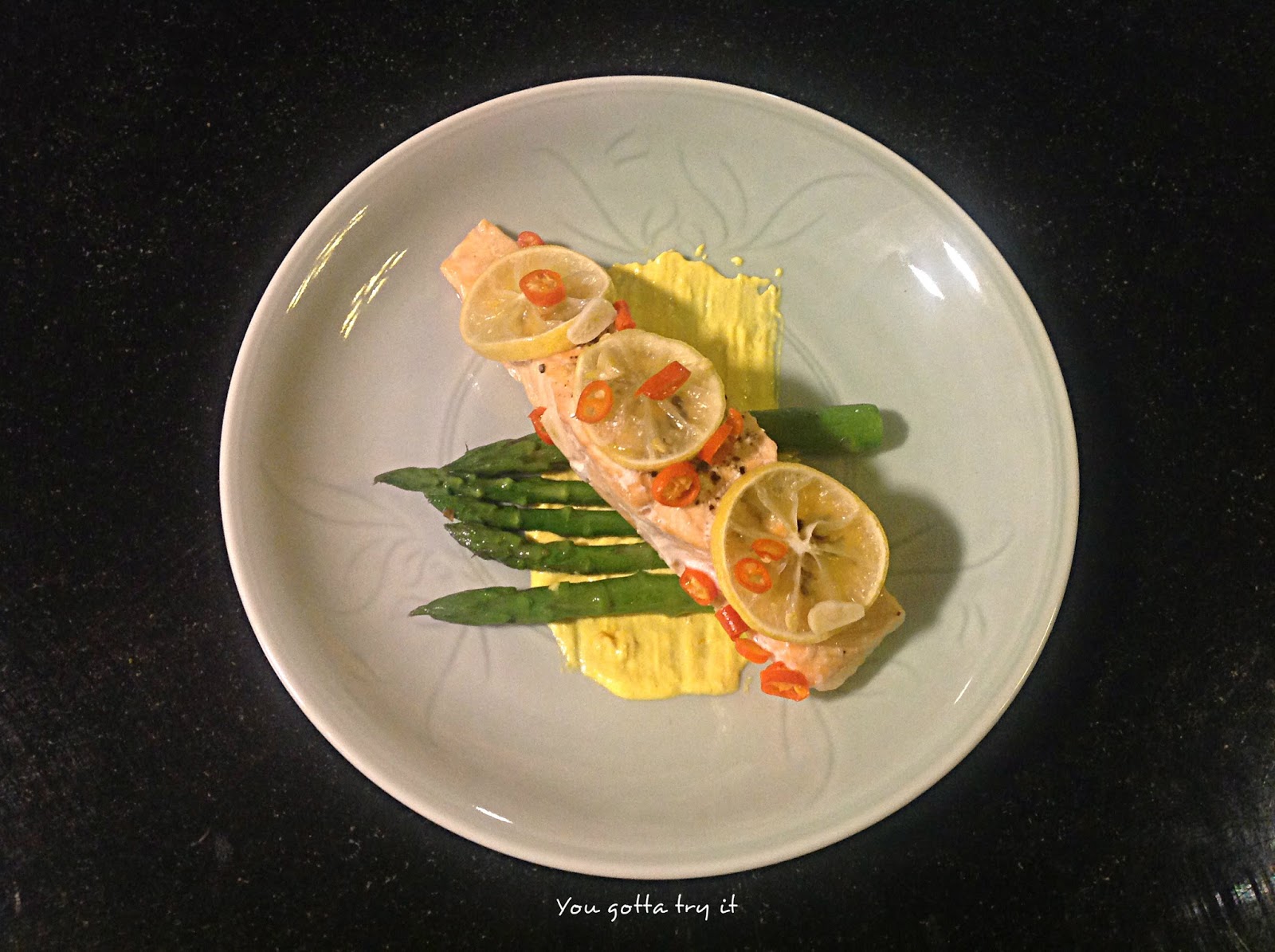 You gotta try it Norwegian Salmon with Saffron Butter Garlic Sauce