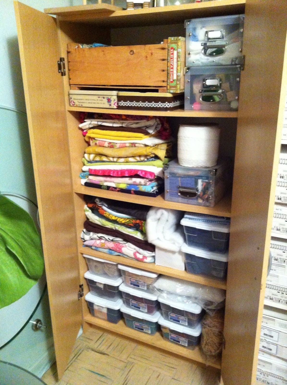 Musings on Realities I Organized My Fabric Cupboard!