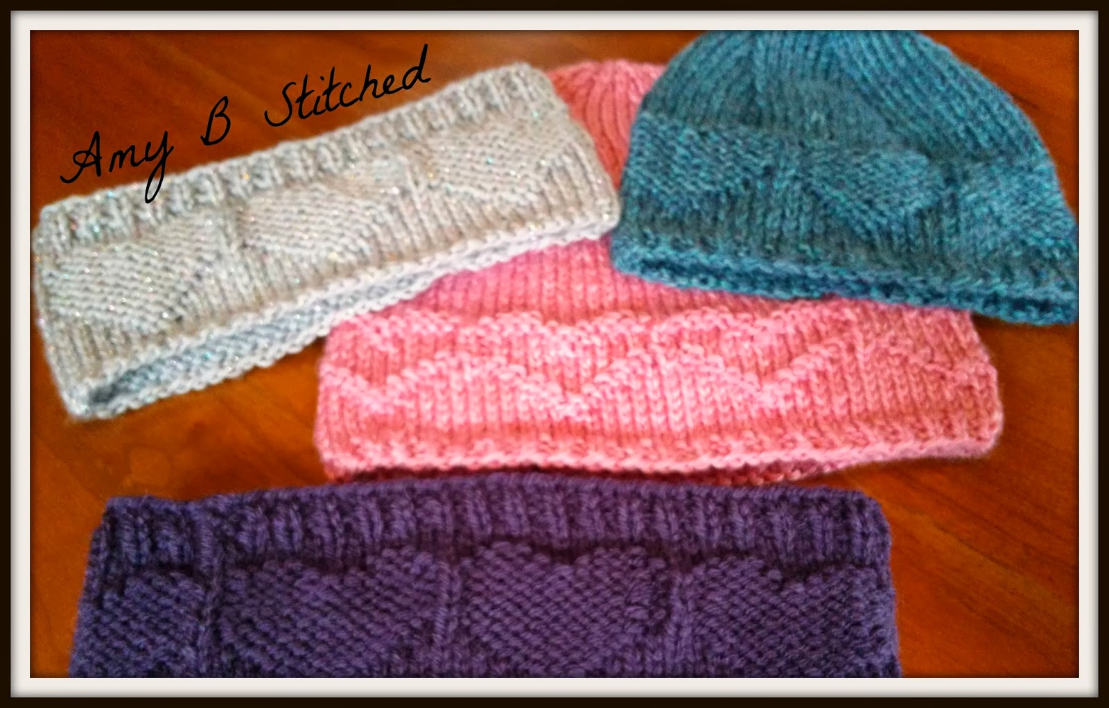 Chain of Hearts Knit Headband Pattern