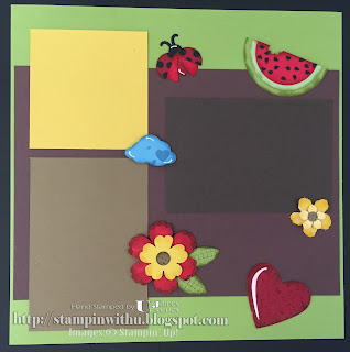 Birthday Ladybug Scrapbook page 2 Birthday Ladybug Scrapbook page 2 - Punch Art