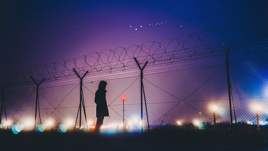 Man, Silhouette, Night, Scenery, 8K, #4.2323