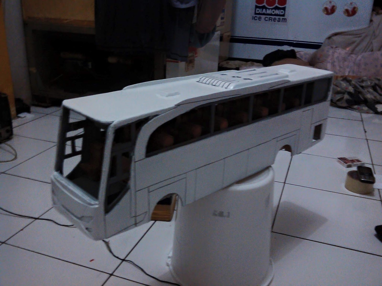 Desain Cara Membuat Miniatur Bis Full Spek Standard