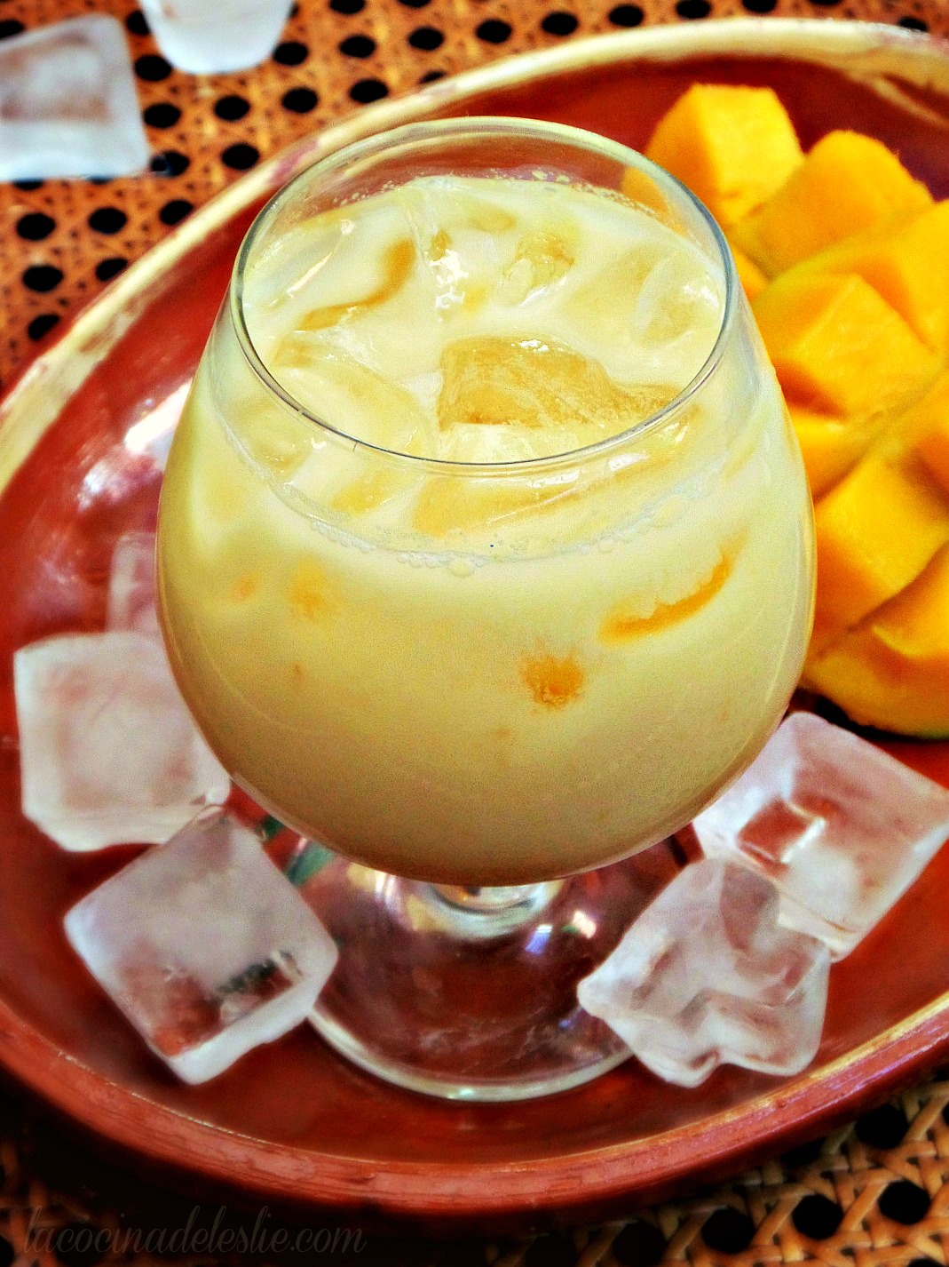 Creamy Mango Colada Agua Fresca La Cocina de Leslie