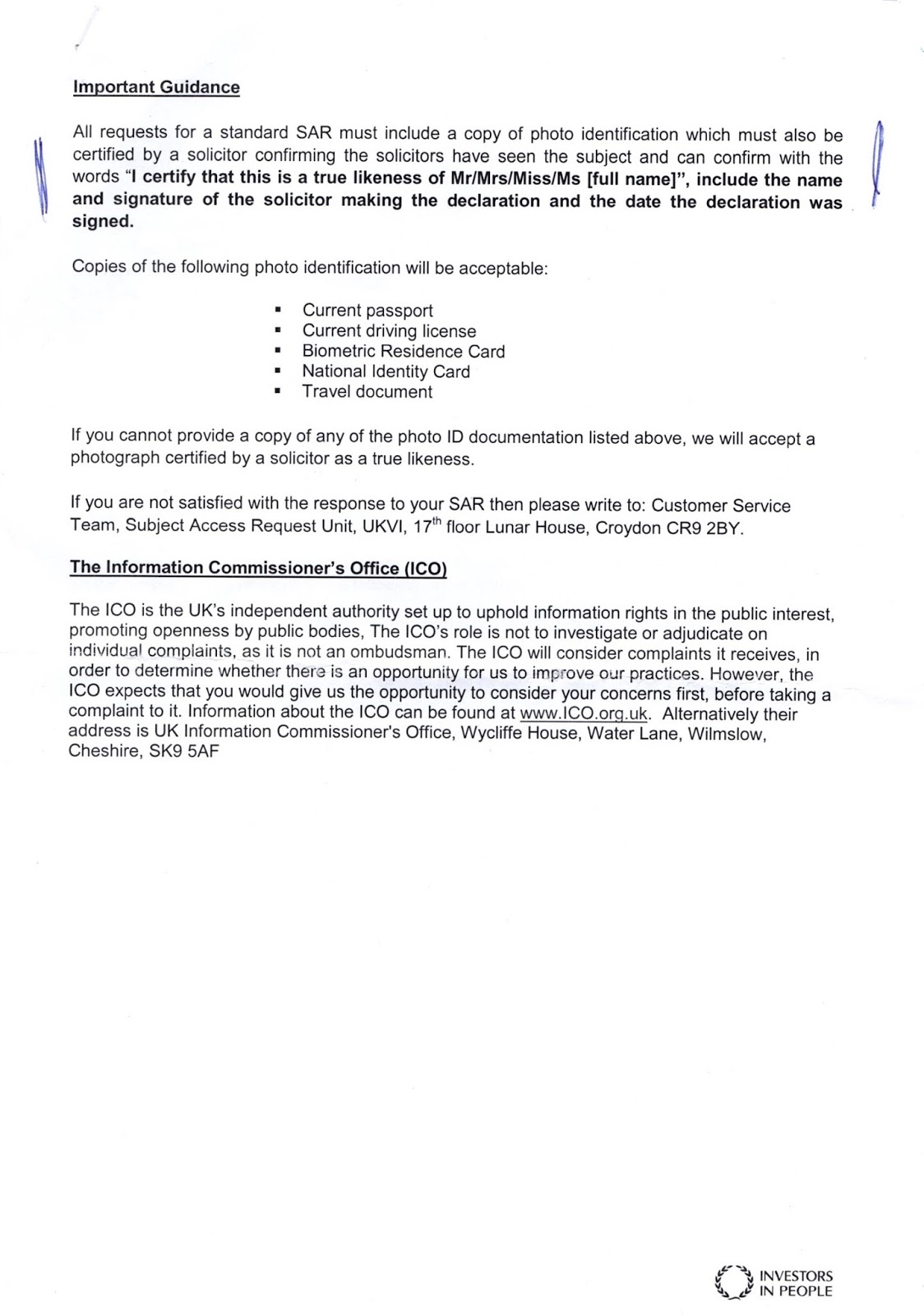 Bad Reason The UK Home Office and our Subject Access Request