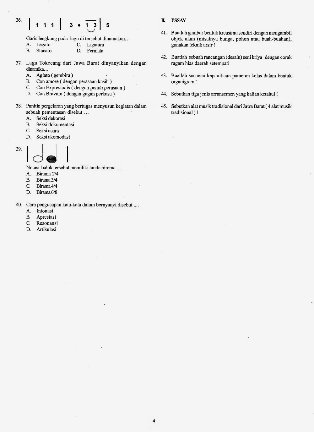 Prediksi Soal UKK SBK Kelas 7 SMP TA 2013/2014 Kumpulan Prediksi Soal UKK SBK Kelas 7 SMP TA 2013/2014 Kumpulan