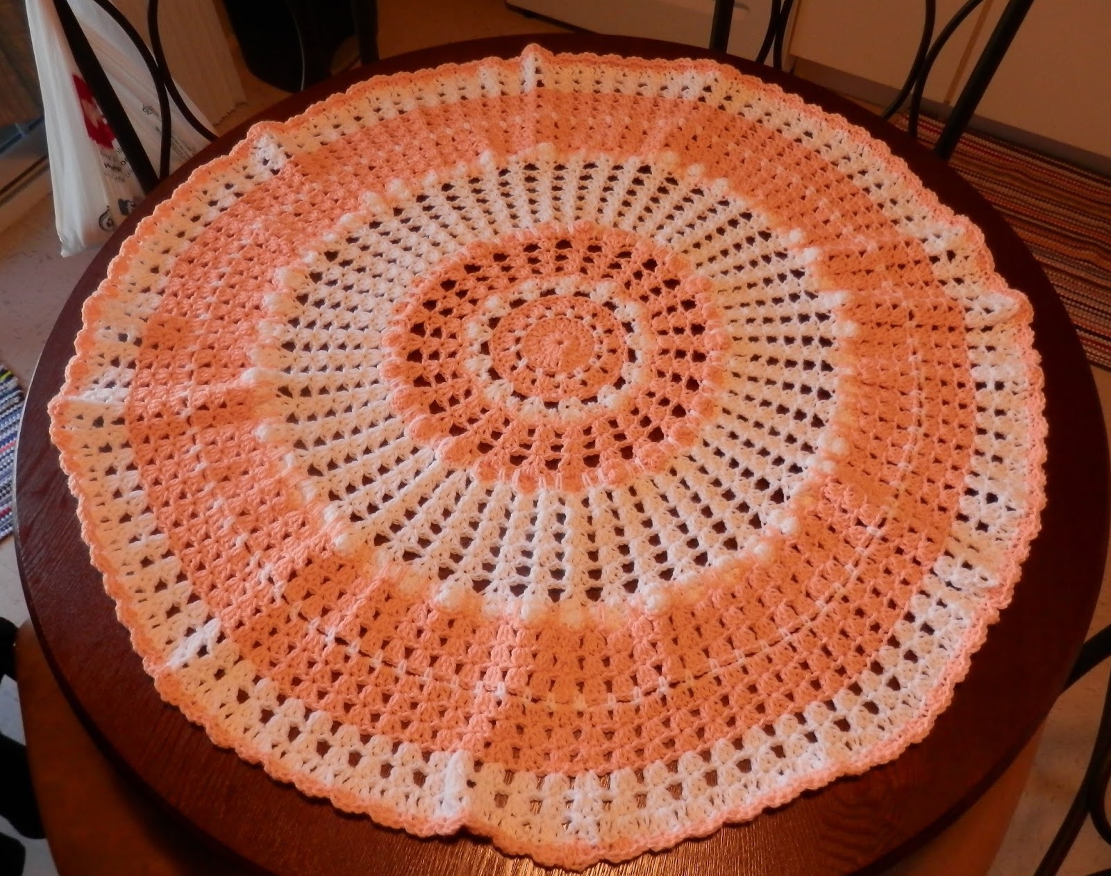 Karens Crocheted Garden of Colors MerryGoRound Baby Blanket