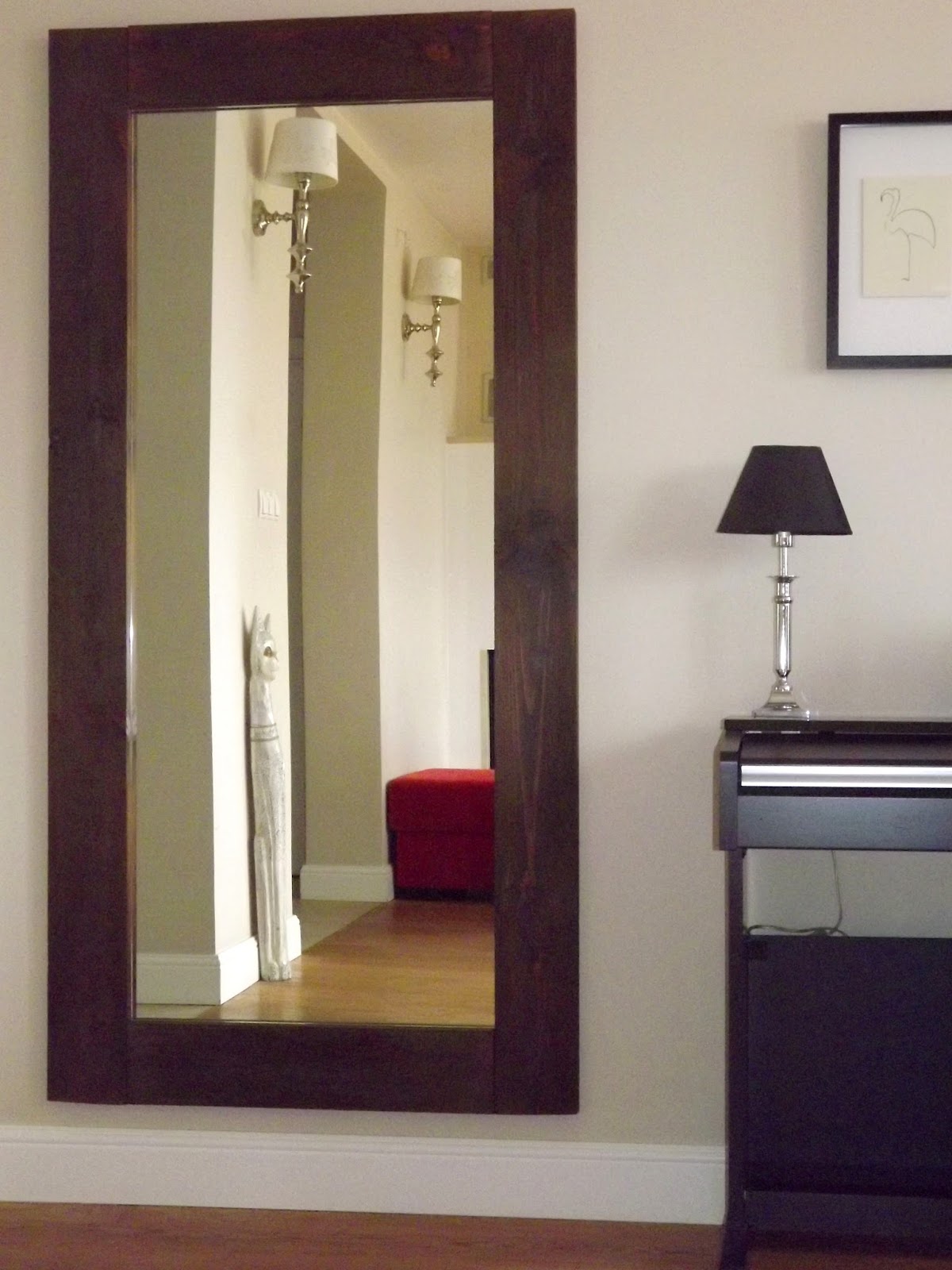 Homemaking is hot!: Duże lustro w drewnianej ramie - DIY